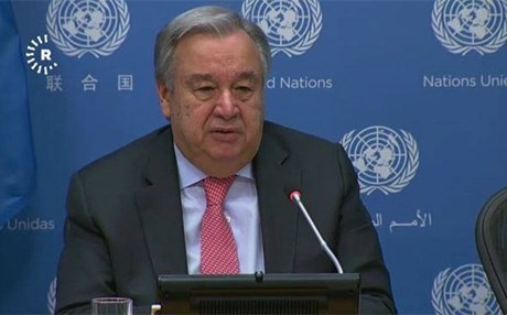 Guterres bo Rûdawê: Ji bo çareseriya qeyrana Sûriyê divê sê merc li ber çavan bigrin